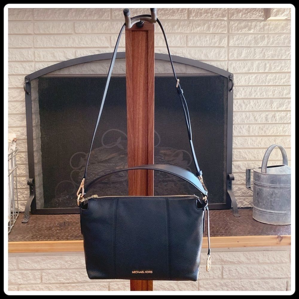 MICHAEL Michael Kors Black Brooke Medium East West Crossbody Shoulder Bag